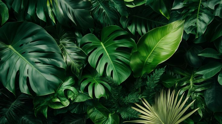 tropical leaves background, a nature photo by mistyday